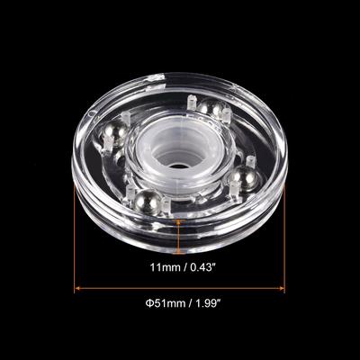 2inch Rotating Swivel Stand with Steel Ball Lazy Susan Base Turntable Clear 2Pcs