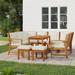 vidaXL 4/5/6/7/9/11 Piece Patio Dining Set with Cushions Solid Wood Acacia