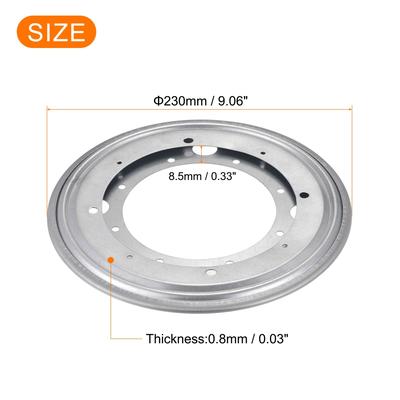 9inch Metal Lazy Susan Turntable Rotating Swivel round Shape Silver Tone 1Pcs - Silver Tone