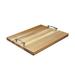 American Atelier Wooden Tray Metal Twig Designed Handles - 16.5" x 13.78"