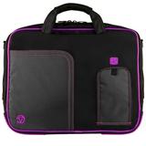 Vangoddy SumacLife 14 Business Messenger Briefcase Laptop Case Black Purple (PT_NBKLEA737_W1)