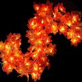 Viworld Thanksgivings Garland String Lights 10FT 20 LED Fall Maple Leaves String Lights Battery Operated Waterproof Fall Lights for Autumns Harvest Fireplace Home Indoor Outdoor Decor