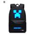 Children s Minecraf Luminous Backpack 15.6 Laptop Backpack with Waterproof Bookbag for School