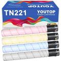 YOUTOP 4PK TN-221 TN221 Toner Cartridge Compatible for Konica Minolta bizhub C227 C287 (A8K3130 A8K3230 A8K3330 A8K3430)