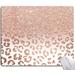 Hokafenle Mouse Pad Rose Gold Mouse Pad with Cheetah Design Cute Mouse Pads for Women Girly Square Mouse Mat Non-Slip Rubber Base Mousepad for Office Laptop