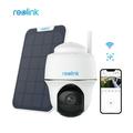 Reolink 4MP Pan Tilt 2.4/5GHz WIFI Outdoor Security Battery-Powered Camera Smart Person/Vehicle Detect 2-way Audio PIR Motion Night Vision Support Google Assistant - Argus Series Cam+Solar Panel
