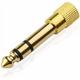 6.35mm (1/4 inch) to 3.5mm (1/8 inch)-2 Pack 1/4 inch to 3.5mm Headphone Audio Jack Plug Adaptor Gold Plated-2 Pack