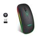 UHUYA Wireless Mouse Rechargeable 2.4G Wireless Gaming Mouse Backlit 1600DPI Mute Mice Office Mouse For PC Laptop Black