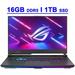 Asus ROG Strix G15 Premium Gaming Laptop 15.6 WQHD IPS 165Hz Display (100% DCI-P3) AMD Octa-Core Ryzen 7 6800H Processor 16GB DDR5 1TB SSD GeForce RTX 3060 6GB Graphics USB-C Backlit Win11 Black