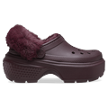 Crocs Dark Cherry Stomp Lined Clog Shoes