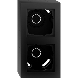 Gira E2 Gehäuse AP, 2f, Kunststoff, schwarz, matt, Aufputzgehäuse, IP20, 106209 Image