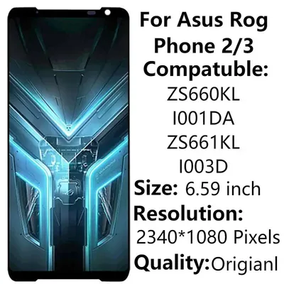 Ensemble écran tactile LCD avec châssis pour ASUS ROG Phone 2 ZS660KL ZS661KS original