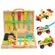 Maison de jeu en bois coloré pour enfants outil de réparation jouets éducatifs sûrs cadeau à la