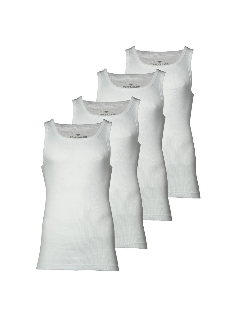 Tom Tailor Unterhemd 4er Pack Herren weiß, S Image
