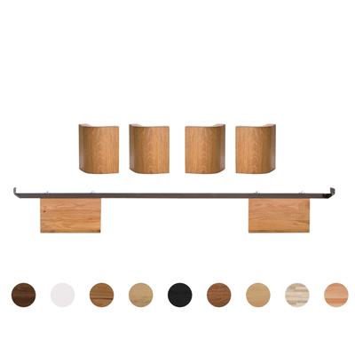 Hasena Oak-Line Füsse Airo 2er-Set / 20 cm / 100 cm / Nussbaum, geölt Image