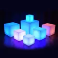 Veilleuses Cube Lumineux à Batterie 62LED Télécommande 16 Couleurs Bar KTV Hôtel Table