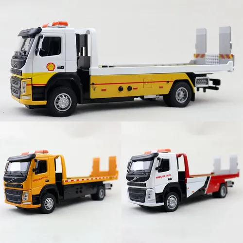 1/50 Volvo Auto Anhänger Abschlepp plattform LKW Spielzeug auto Druckguss Fahrzeug Modell