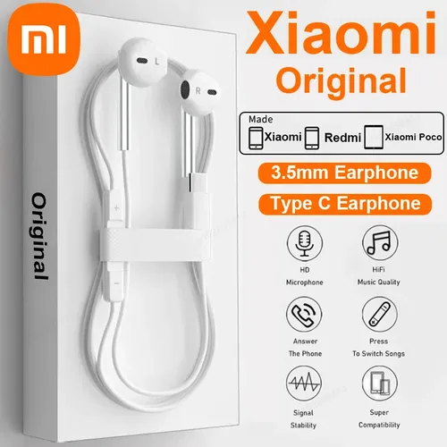 Xiaomi original typ c kabel gebundener kopfhörer xiaomi mi 13 12 11 pro ultra lite 3 5mm kopfhörer