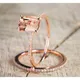 Mode Rose Gold Überzogene Ring Set Schlanke Prinzessin Morganite Hochzeit Schmuck Größe 6-10