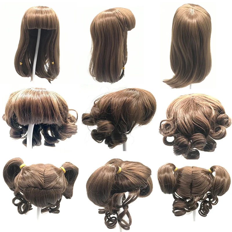 Goldenes Haar für 48–58 cm große Reborn-Puppe, gestufte lange Haare, Perücke, passend für 19–23 Zoll große Silikon-Reborn-Babypuppen, lockiges Haar, DIY-Puppen-Zubehör