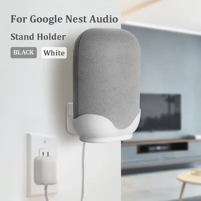 Steckdose Wandhalterung Kabelhalterung für Google Nest Audio Assistant Plug In Küche Schlafzimmer Image