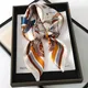 70*70cm Seide Satin Haar Schal Frauen Taschentuch gedruckt weiblichen quadratischen Kopf Bandana