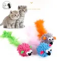 Interactive Toy for Cat Feather Scratch Bite Resistance Simulation Mouse Cat Toys Funny Soft Plush