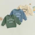 2023-07-15 Lioraitiin 0-3Years Toddler Baby Boy Sweatshirt Letter Print Round Neck Long Sleeve