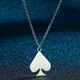 Stainless Steel Necklaces Dainty Jewelry Playing Card Hearts Poker Spade Pendant Necklace Party Gift