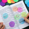 160Pcs Morandi Round Clear Waterproof Sticky Tabs Transparent Sticky Notes Book Markers Page Flags