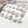 10PCS Exquisite Luxury Ice Translucent Crystal Diamonds Crown Alloy Nail Art Rhinestones Jewelry