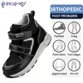 Princepard Children Orthopedic Sneakers for Flatfeet Ankle Support Kids Sport Running Shoes with