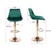 2 Pcs Ergonomics Swivel Bar Stools Velvet Adjustable Dining Chair