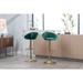 2 Pcs Ergonomics Swivel Bar Stools Velvet Ajustable Dining Chairs