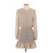 Dress Forum Casual Dress - Mini High Neck Long sleeves: Ivory Dresses - Women's Size Small