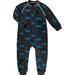 Toddler Black Carolina Panthers Allover Print Raglan Full-Zip Sleeper