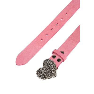 Ledergürtel, Damen, Gr. 115, pink, Leder, RETTUNGSRING BY SHOWROOM 019, unifarben, casual,modisch, Gürtel, mit austauschbarer Schließe »Rosenherz Komplett« Image
