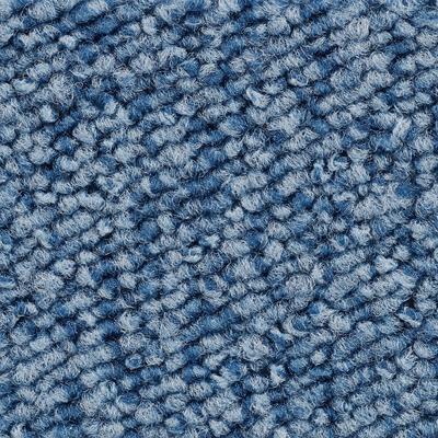 Teppichboden VORWERK "Passion 1005 (Luco), Schlinge - meliert, Made in Germany", blau (hell, blau), B:500cm H:6mm L:400cm, Polyamid, Teppiche, Wohnzimmer, Schlafzimmer, Kinderzimmer, Breite 400/500 cm