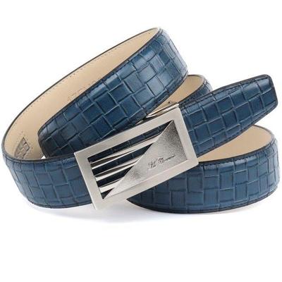 Ledergürtel ANTHONI CROWN, Damen, Gr. 100, blau, Leder, gepflegt, geprägtes Muster, leicht glänzend, elegant,klassisch,festlich, Gürtel Image