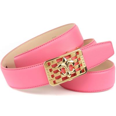 Ledergürtel ANTHONI CROWN, Damen, Gr. 110, rosa, Leder, unifarben, modisch,klassisch, Gürtel, in rosa mit Lilienschließe Image