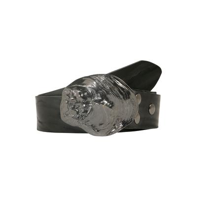 Ledergürtel, Damen, Gr. 100, schwarz, Rindsleder, RETTUNGSRING BY SHOWROOM 019, modisch, Gürtel, mit glänzender Koppelschließe Image