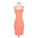 Fashion Nova Casual Dress - Bodycon Scoop Neck Sleeveless: Pink Solid Dresses - Women's Size Small