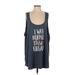 Instant Message Tank Top Blue Cold Shoulder Tops - Women's Size 4 Plus