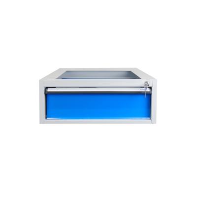 PROREGAL Einzelschublade für Werkbank Rhino| HxBxT 20x54x70cm | Traglast 40kg | Lichtgrau/Lichtblau Image