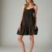 Lucky Brand Drop Waist Embroidered Mini Dress - Women's Clothing Dresses Mini Dress in Caviar, Size XL