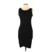 Leith Casual Dress - Bodycon Scoop Neck Sleeveless: Black Print Dresses - Women's Size Medium