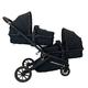 My Babiie MB33 Tandem Pushchair – Double Stroller from Birth to 15kg, Twin Seat Units Convert to Carrycot, 11 Configurations, Duo Includes Car Seat Adapters, Rain Covers – Dani Dyer Black Leopard