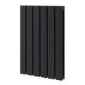 Pinta Horizontal Compact Radiator Double Flat Panel Column Slim Designer Radiator 600 x 408mm – Matt Black