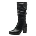 Tamaris Women Classic Boots, Ladies Boots,TOUCHit-Footbed,Boots,Leather Boots,Long Shaft Boots,Zipper,Black,40 EU