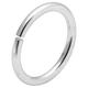 AZARIO LONDON 9K Solid White Gold 16 Gauge - 6mm Diameter Seamless Continuous Hoop Nose Ring - Cartilage Hoop - Tragus Hoop - Helix Hoop - Daith Ring